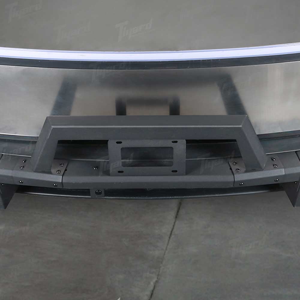 2024+ Cybertruck Steel Front Bumper Protector Matte Black | Tlyard - Image 4