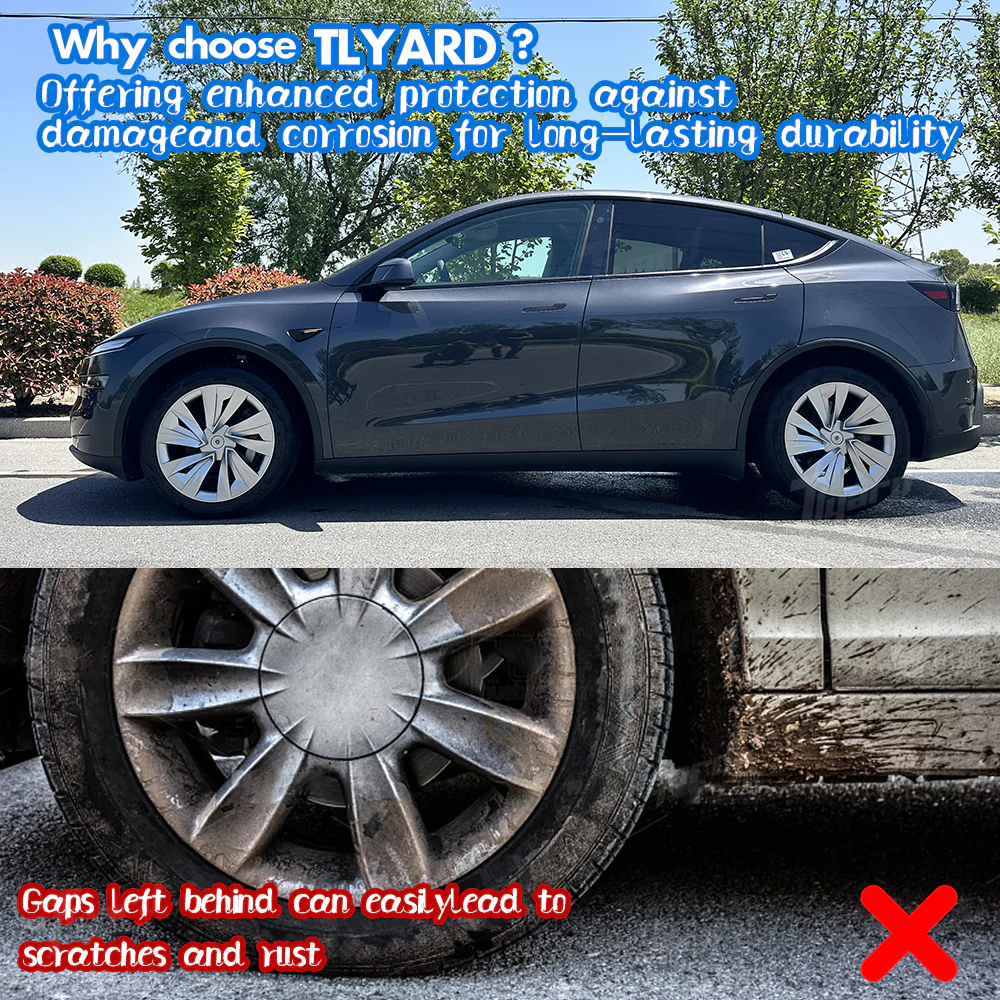 2025+ Model Y Juniper 19" Wheel Cover Aerodynamic Twisted Star Hubcaps 4 PCS - Image 7
