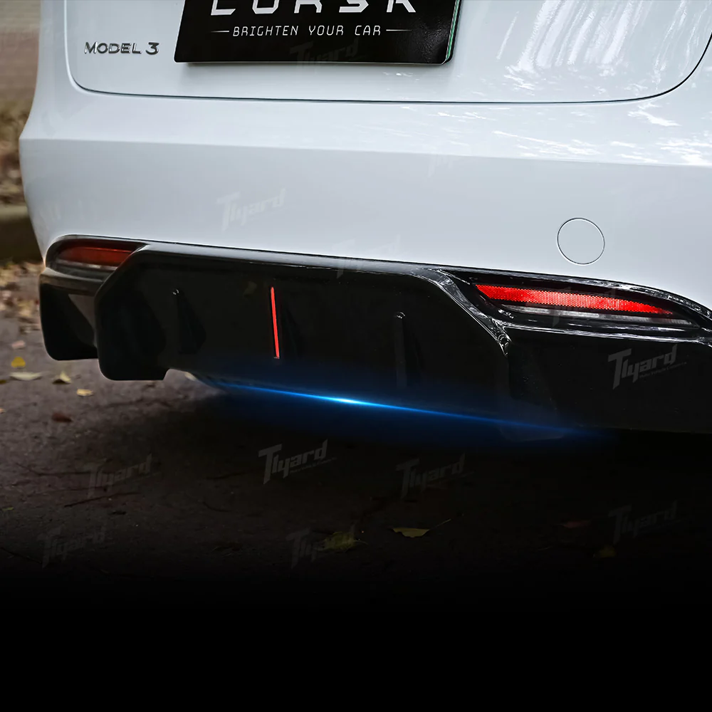 Model 3 Highland Body Decors Kit With Front and Rear Bumper Lip Trunk Lip - Image 4