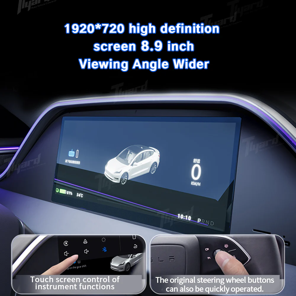 8.9-Inch Dashboard Display for Model 3 Highland/ Y Juniper : F9H Cluster with Ambient Lighting & Camera - Image 6