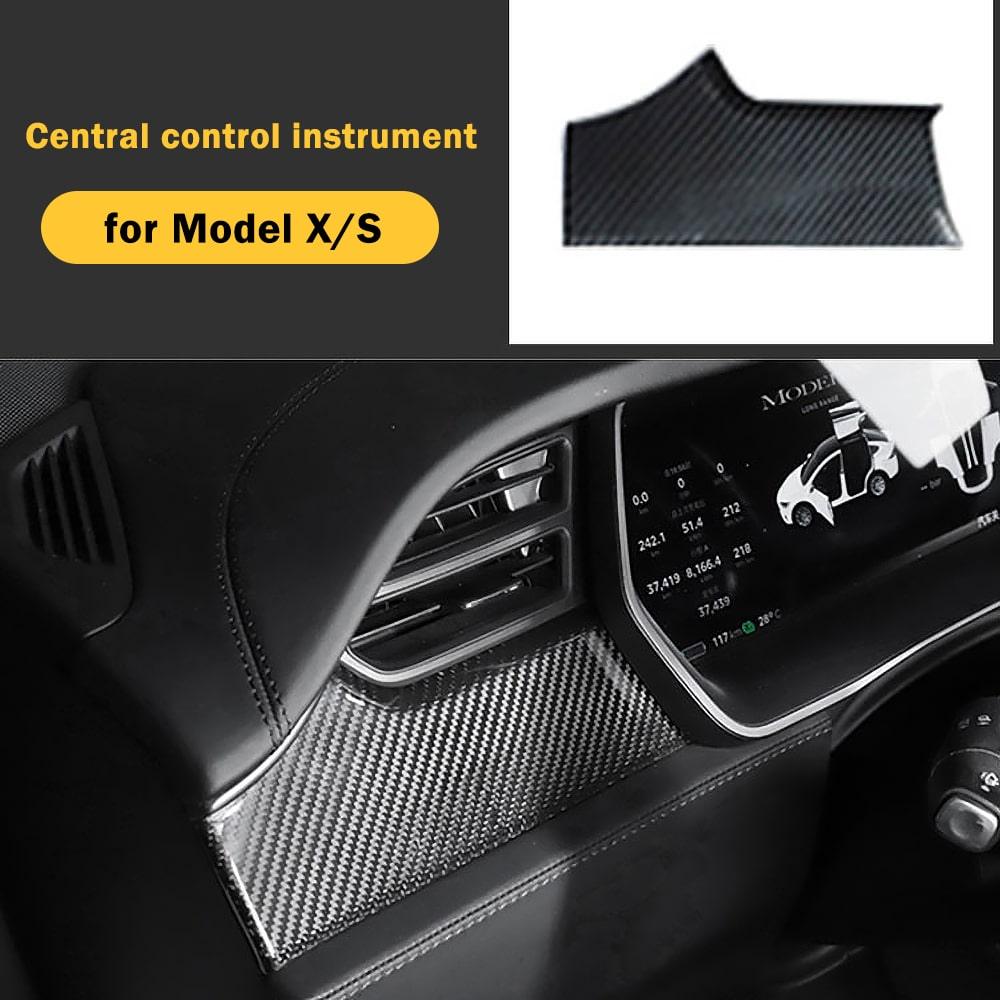 Dashboard & Center Console Hydro Carbon Fiber Coated Wood Texture Upgrade Kit (6 Pieces) For Model X - Image 5