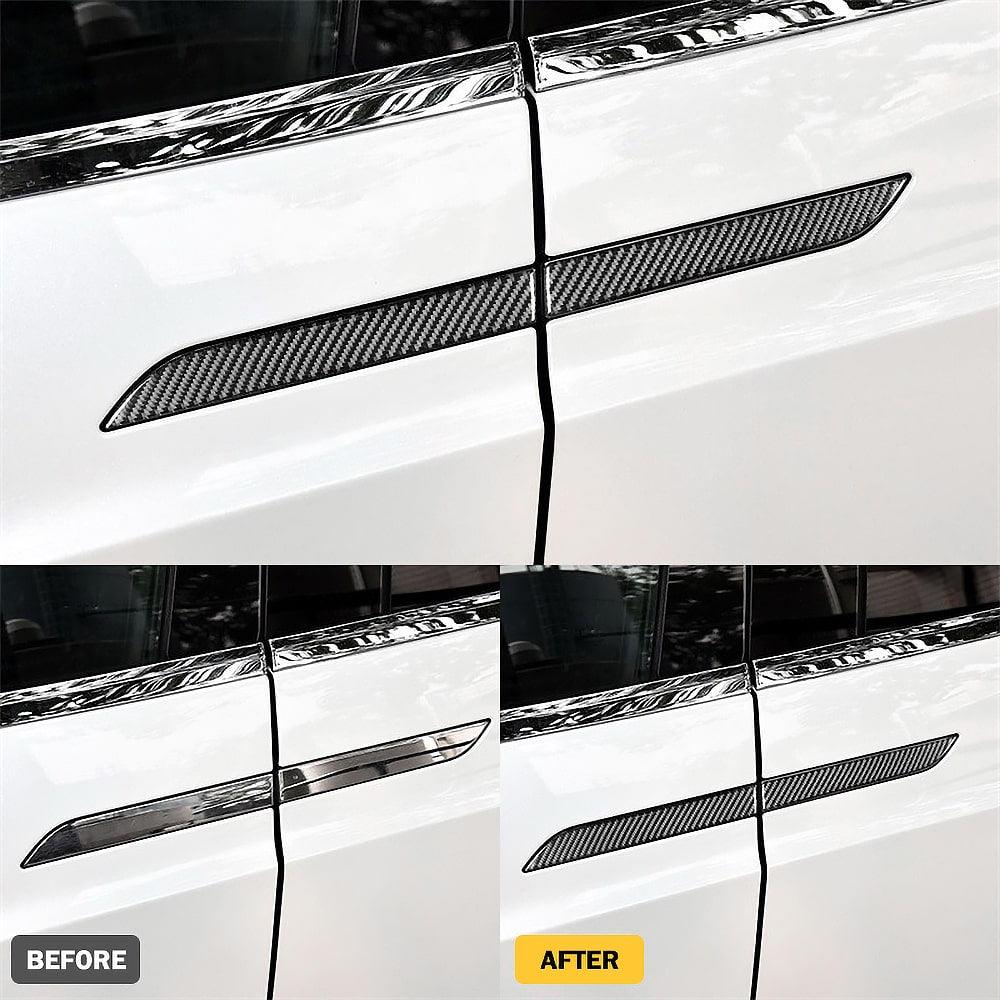 Urethane Carbon Fiber Door Handle Overlay For 2016-2024 Model X - Image 3