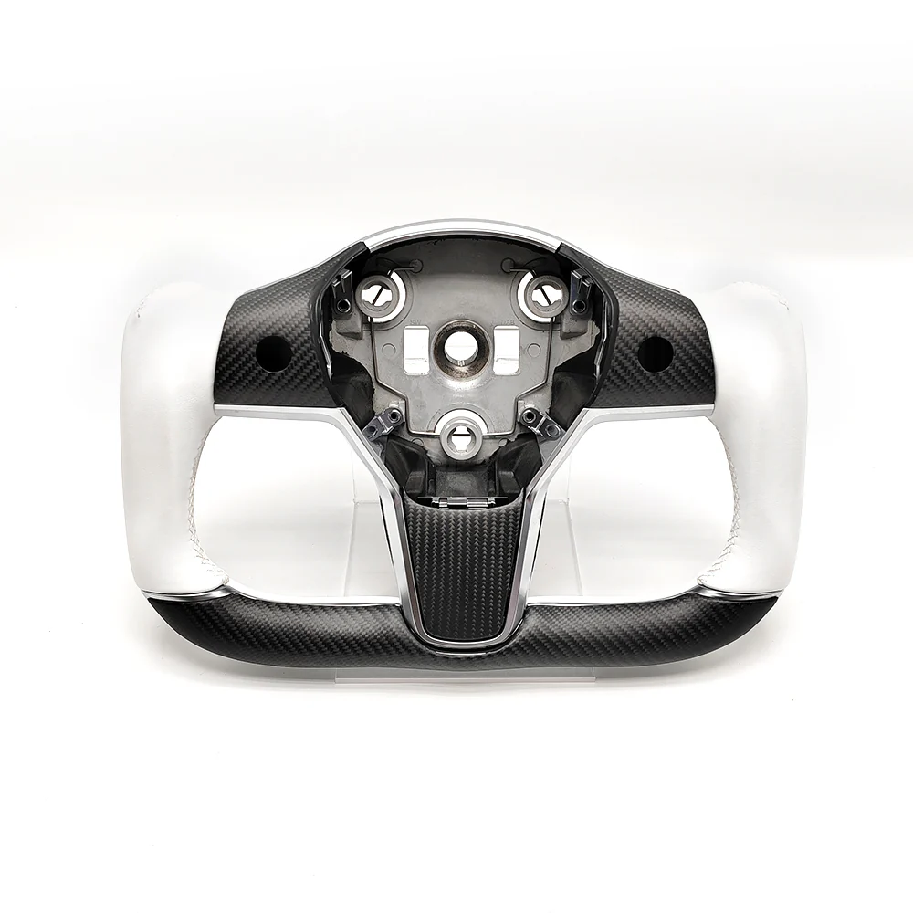 Customized Gold Forged Carbon Fiber Yoke Steering Wheel for Tesla Model 3 & Model Y Steering Wheel Upgrade | Tlyard - Image 9