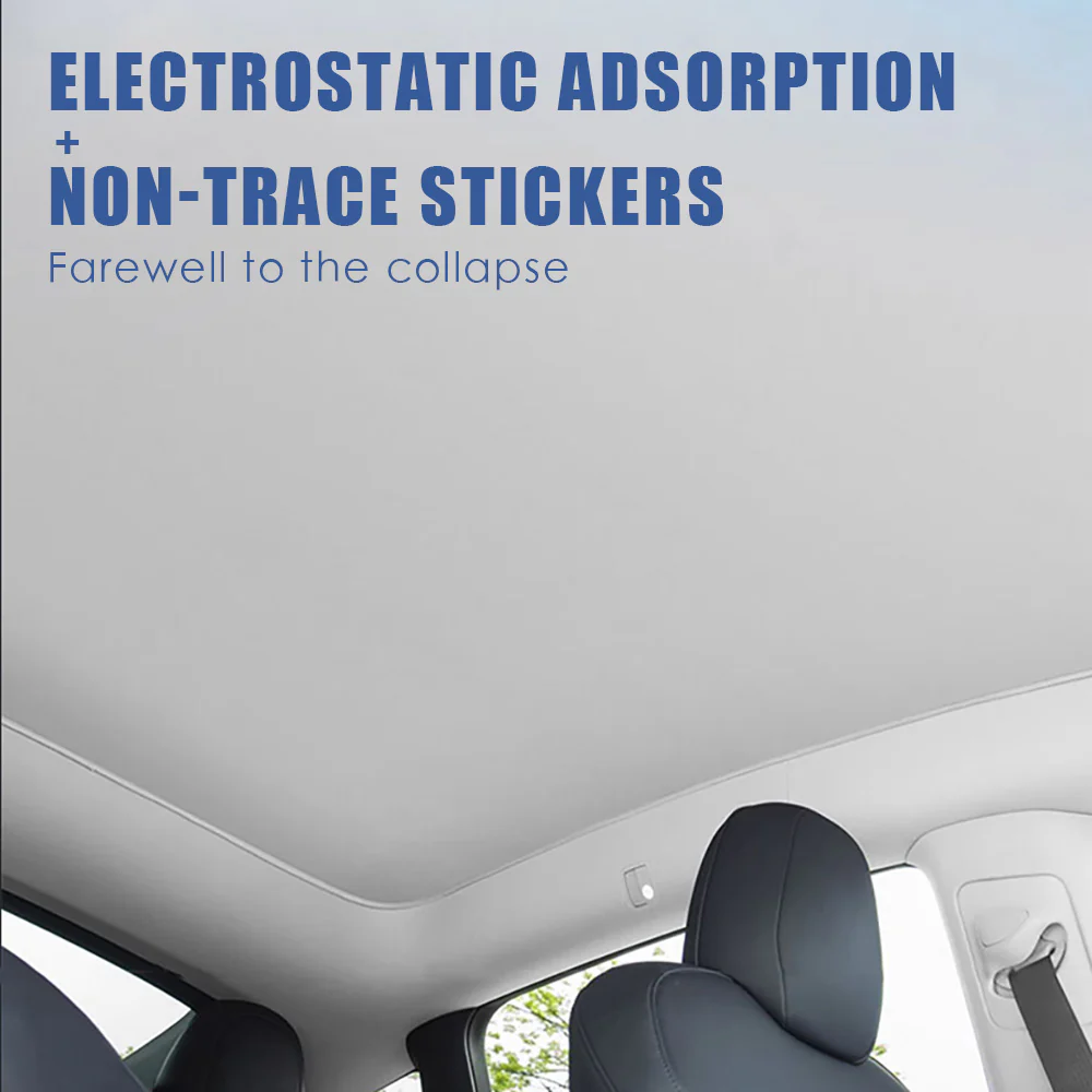 Model 3 & Y Electrostatic Adsorption Sunshade Glass Roof Shade Sun Protection - Image 4