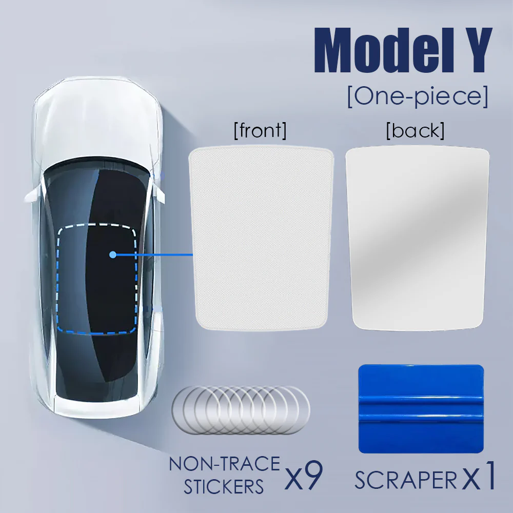 Model 3 & Y Electrostatic Adsorption Sunshade Glass Roof Shade Sun Protection - Image 9