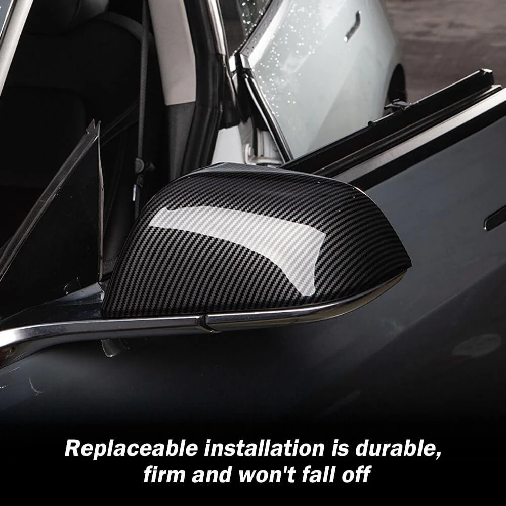 Real Carbon Fiber Mirror Overlays (1 pair) For Model 3 & Y Highland - Image 4
