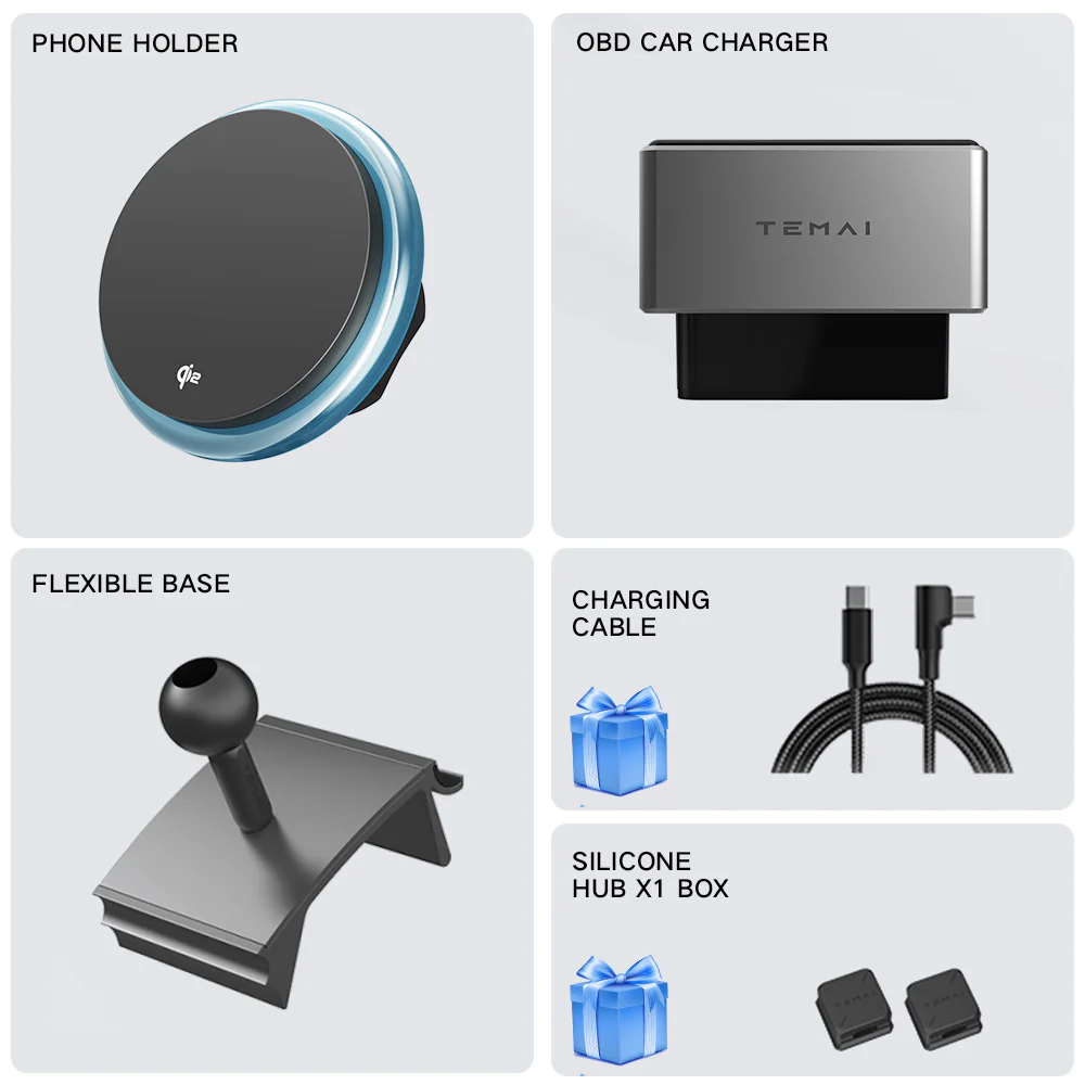 Model 3 & Y 15W Fast Wireless Charging Magnetic Car Phone Holder with Halo Ambient Light for Model 3 Highland/ Y Juniper - Image 12