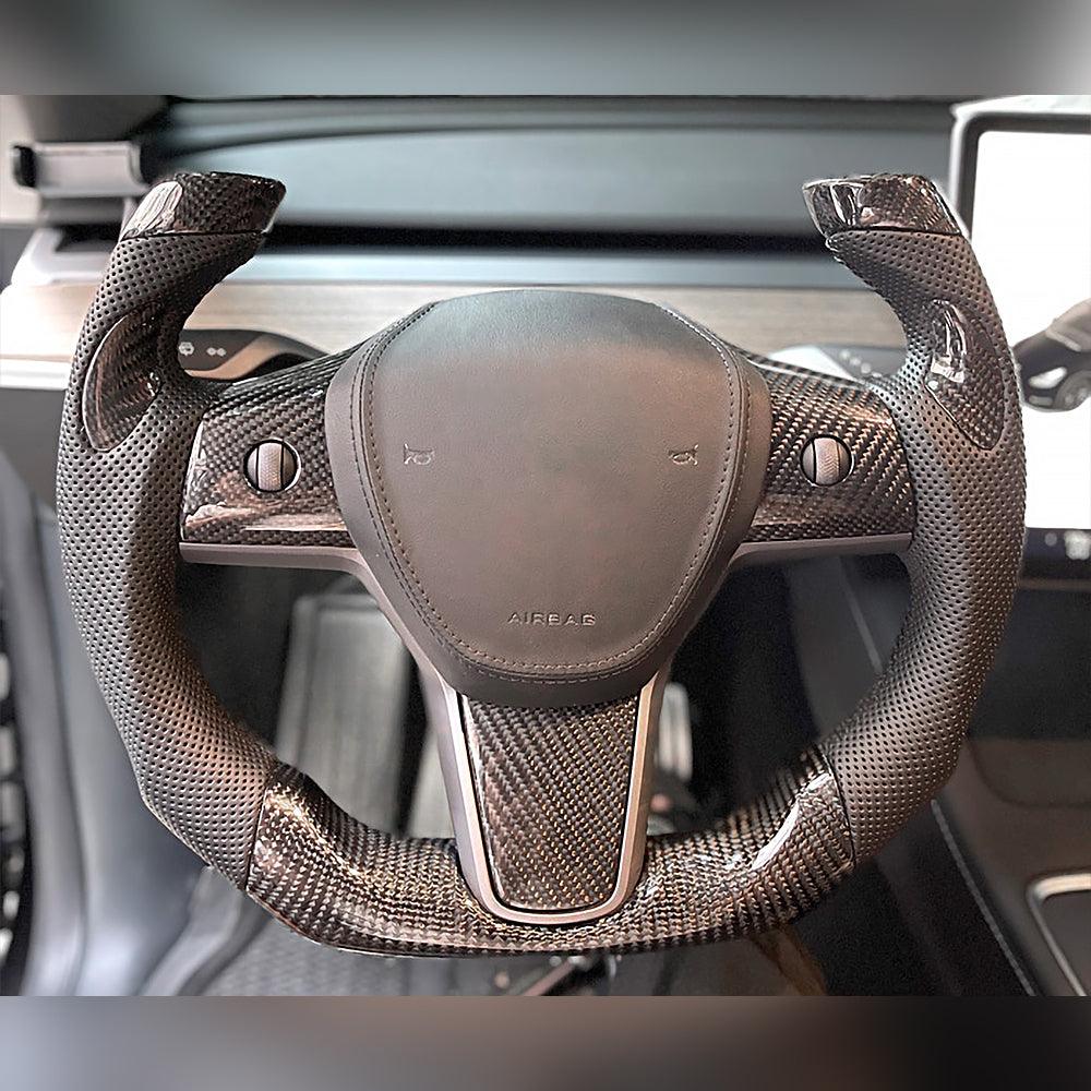 Model 3/ Y Customized Airplane Half Steering Wheel Aircraft Style for /Highland/Juniper/Standard - Image 3