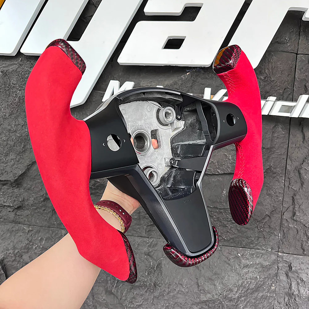 Lightning Racing Carbon Fiber Heated Steering Wheel For Model 3/ Y - Image 6