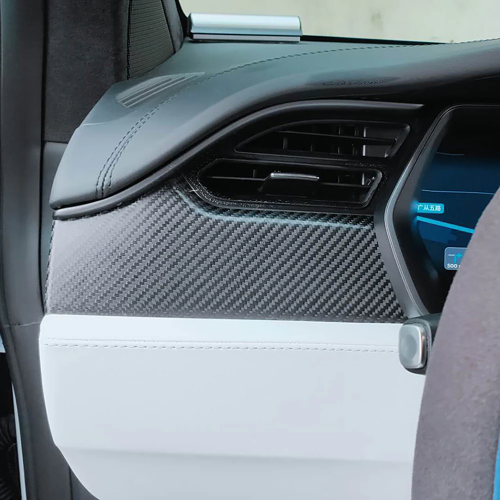 Model X Real Carbon Fiber Dashboard Cover Decor - Image 2