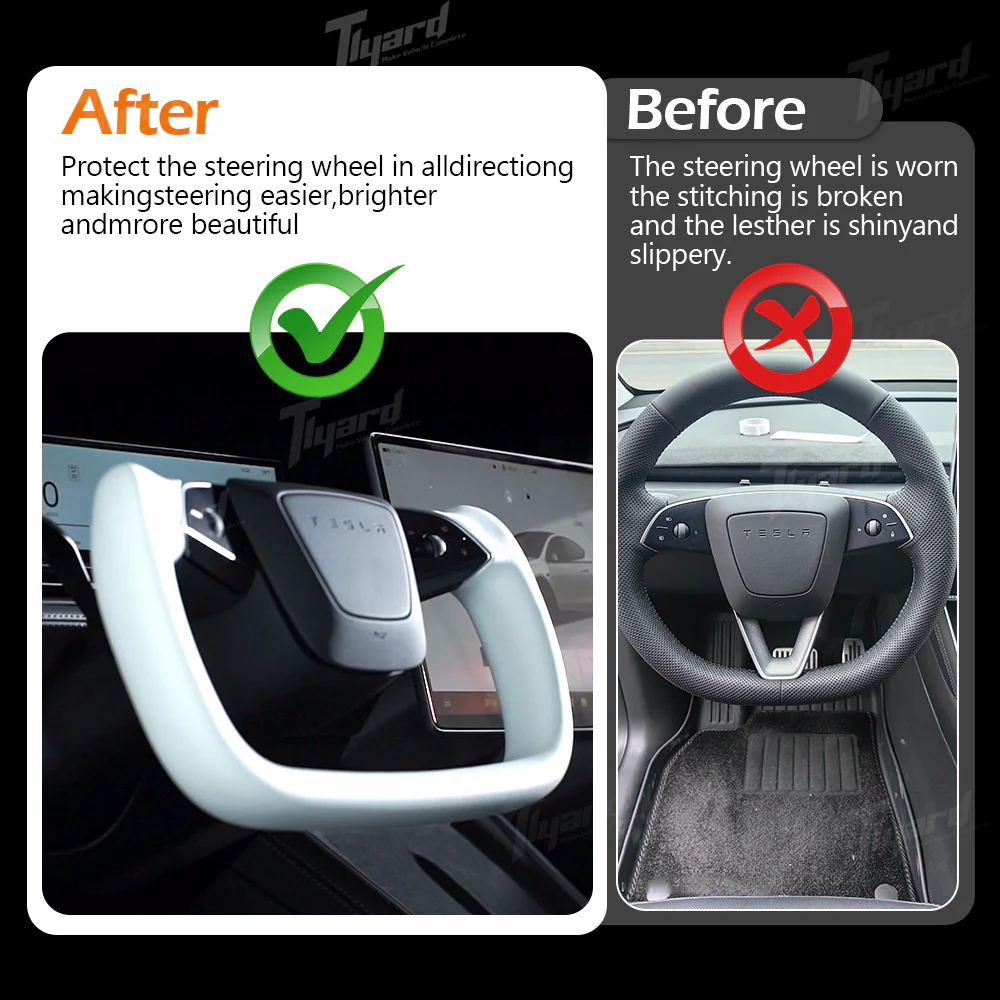 Model Y Juniper & Model 3 Highland Floating Yoke Steering Wheel | Tlyard - Image 6
