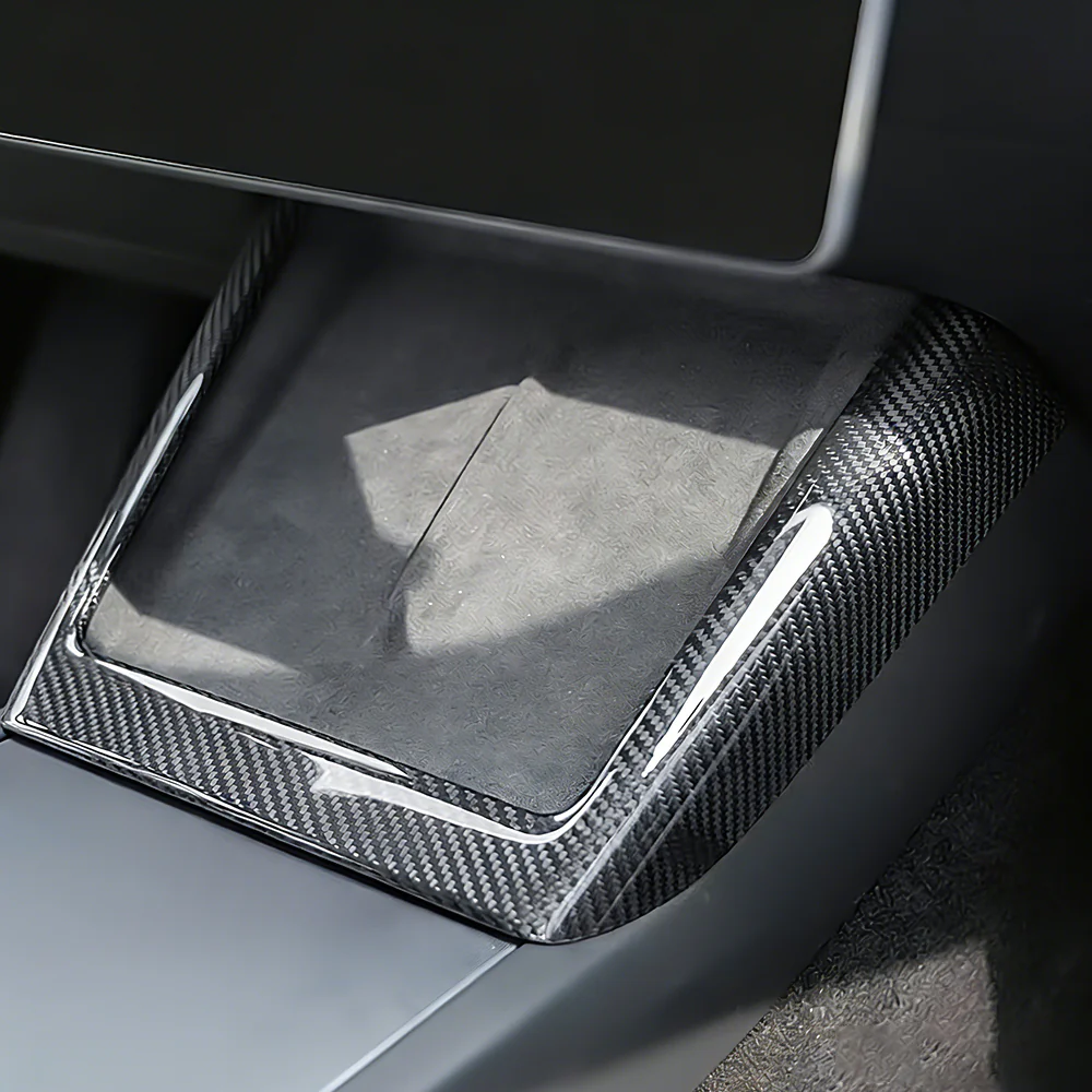 Real Carbon Fiber Center Console Charging Pad Trim for Tesla Model 3 Highland & Model Y Juniper Accessories | Tlyard - Image 3