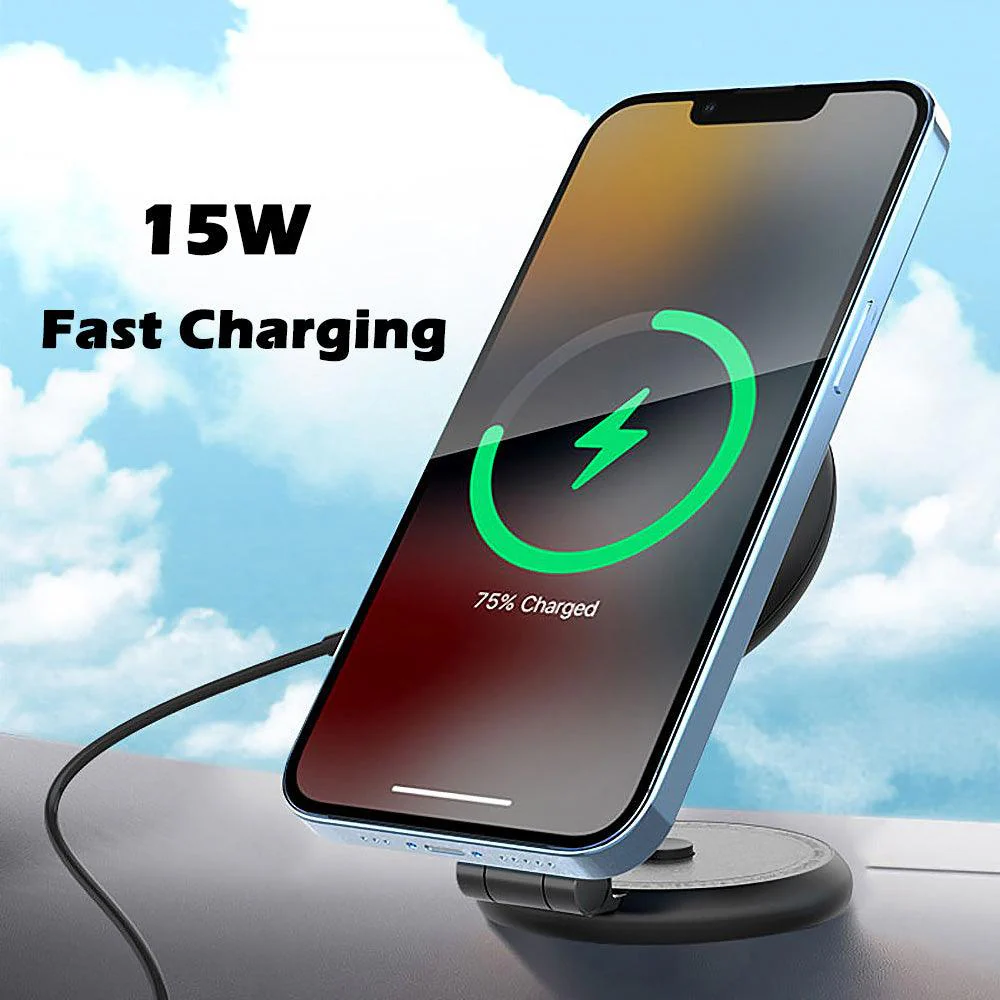 Tesla 15W Magnetic Phone Holder Magnetic Magsafe Wireless Charger - Image 3