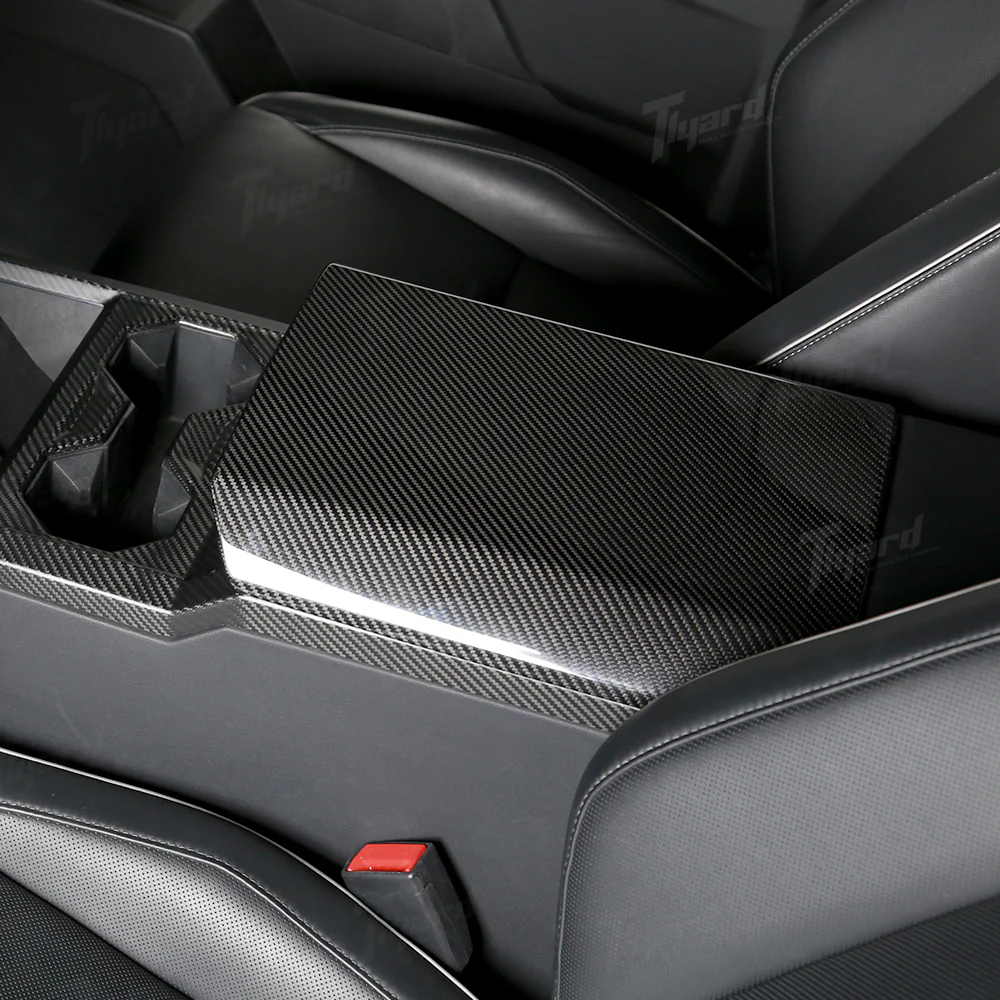 Tesla Cybertruck Armrest Cover Real Carbon Fiber Matte/Glossy Cybertruck Interior | Tlyard - Image 6
