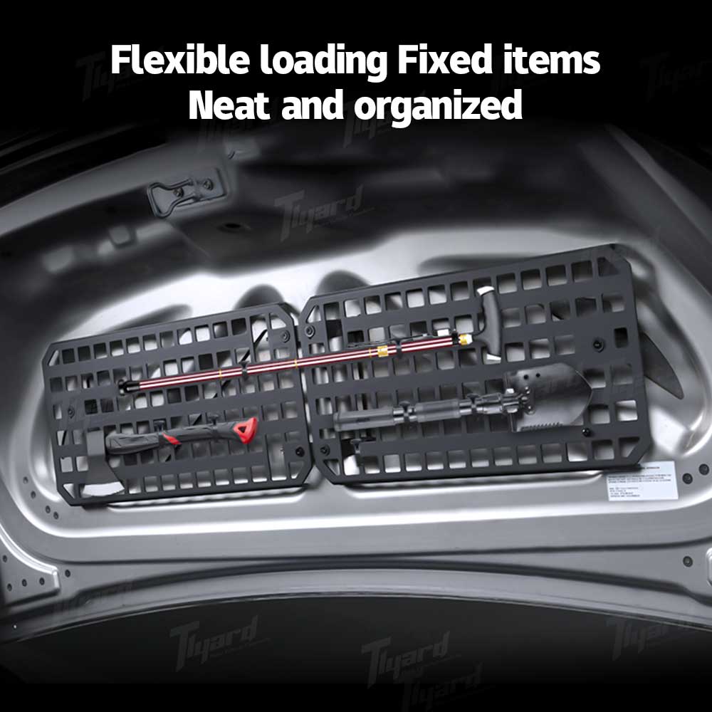 Tesla Cybertruck Molle Panel Combo (Cargo Bed Divider, Frunk Molle Panel, Side Bed Molle Panel) with Exclusive Discounts - Image 5