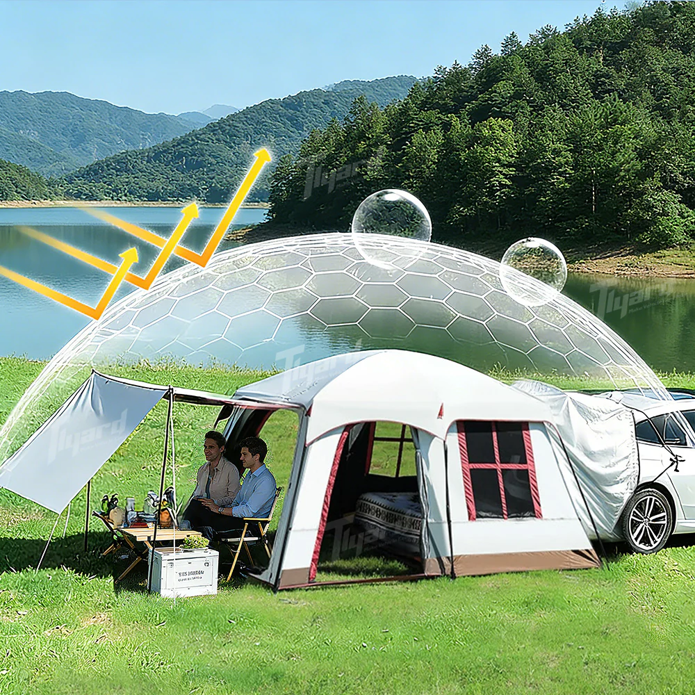 Tlyard Tesla Camping Suite: All-Weather SUV Rear Extension Tent - Image 3