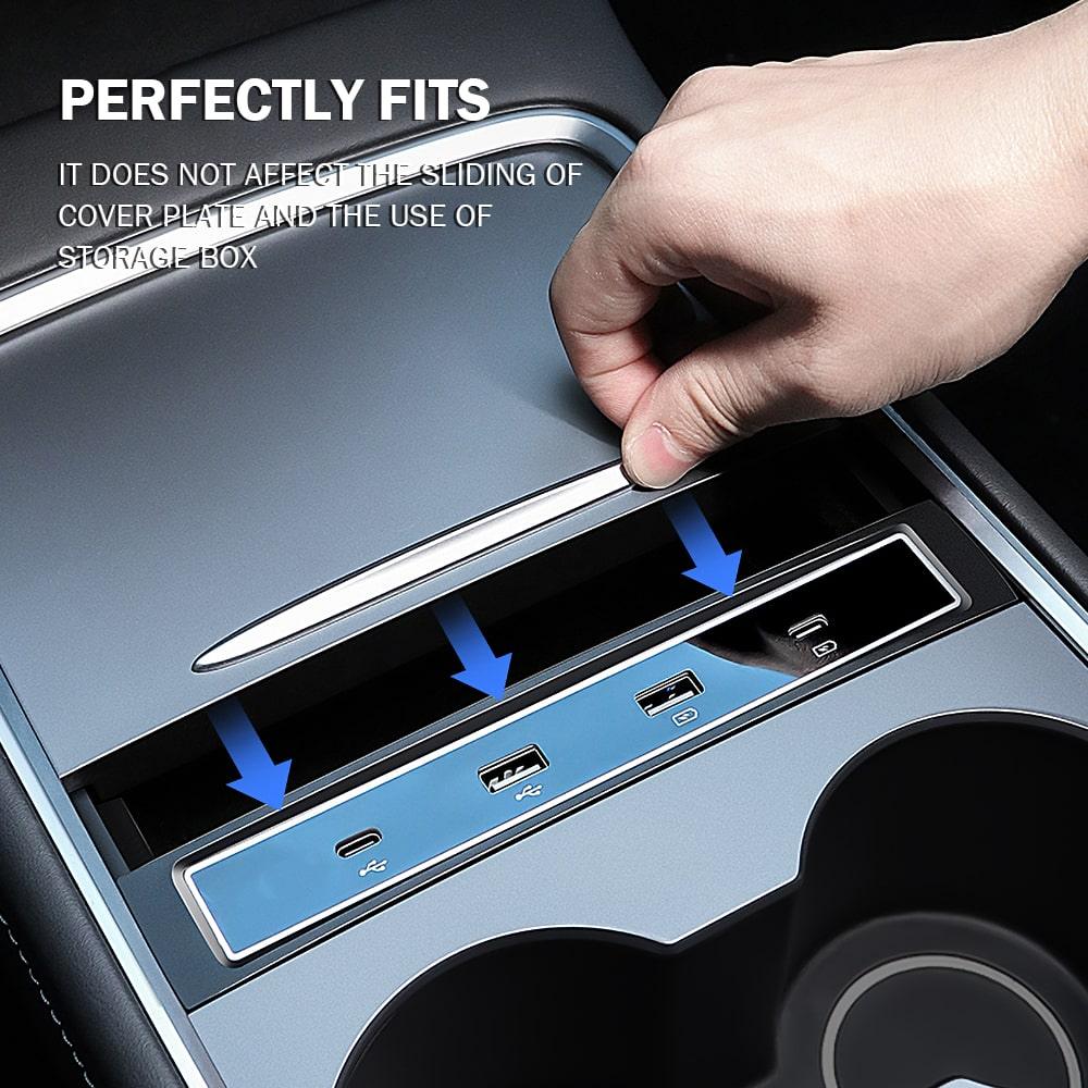Model 3/Y 27W Phone Quick Charger 4 In 1 USB Hub Docking Station - Image 6